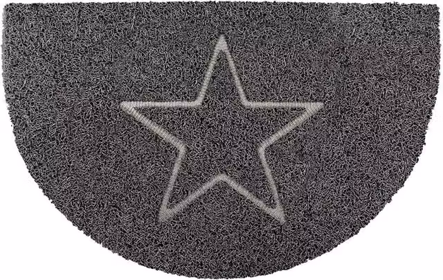 Oseasons Star Semicircular Doormat - Grey