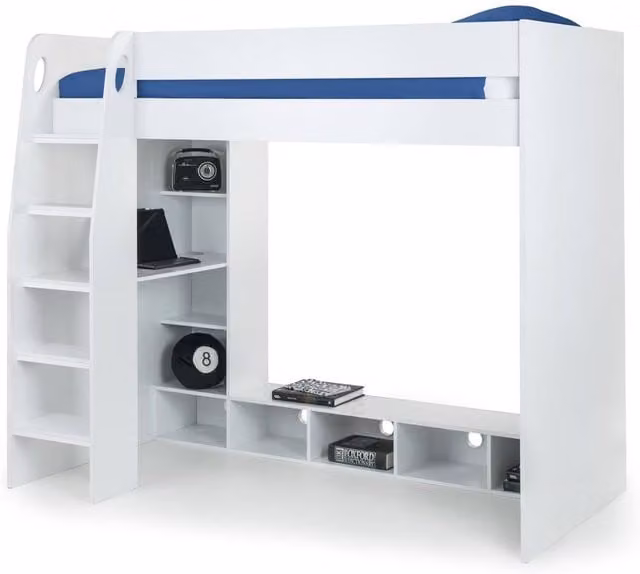 Cheshire Indigo Single Gaming Bed with Desk in White, W/D/H: 90 x 200 cm – 1