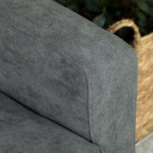 HOMCOM Modern Velvet Upholstered 2 Seater Sofa in Grey – 5