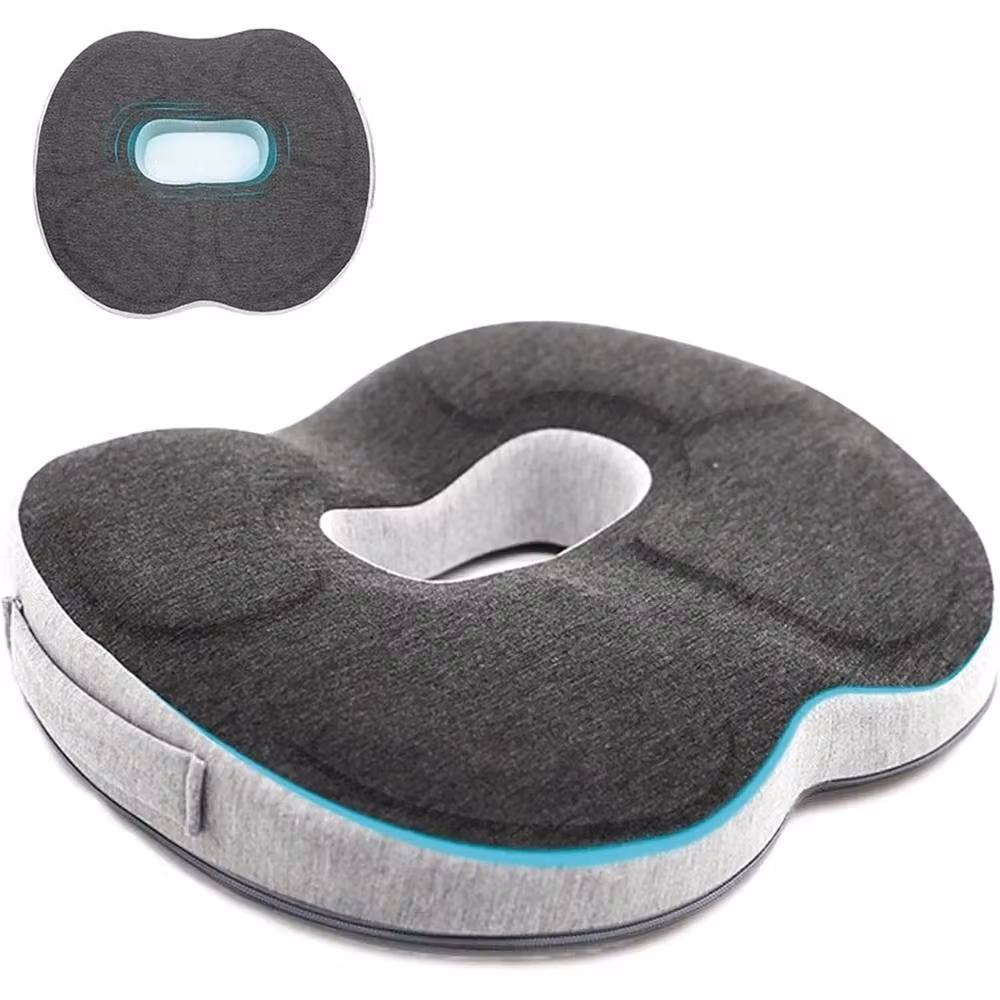 Nordara Grey Memory Foam Orthopaedic Donut Cushion for Coccyx and Back Pain Relief – 3