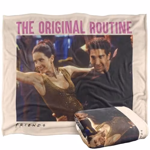Warner Bros. Friends Original Routine Silky Touch Super Soft Fleece Throw Blanket, Multicolour, W: 152.0 cm x D: 127.0 cm – 1