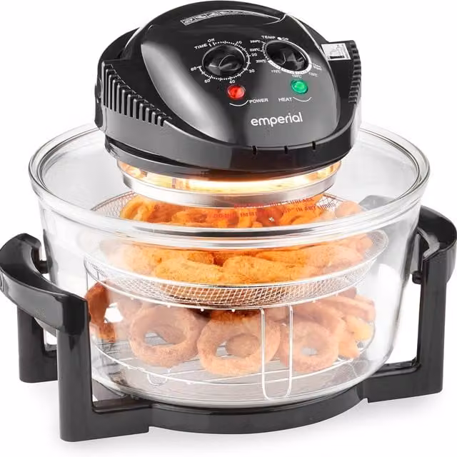 Emperial 17L Black Halogen Convection Oven Cooker with Accessories and Timer