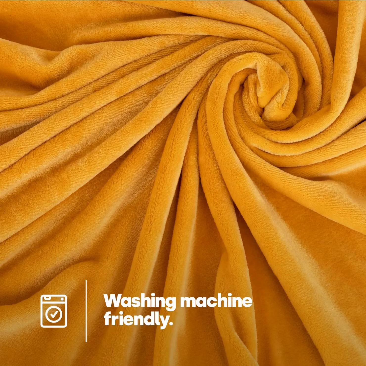 LIVIVO Fluffy Fleece Throw Blanket in Orange/Yellow, W/D/H: 130 x 150 cm – 2