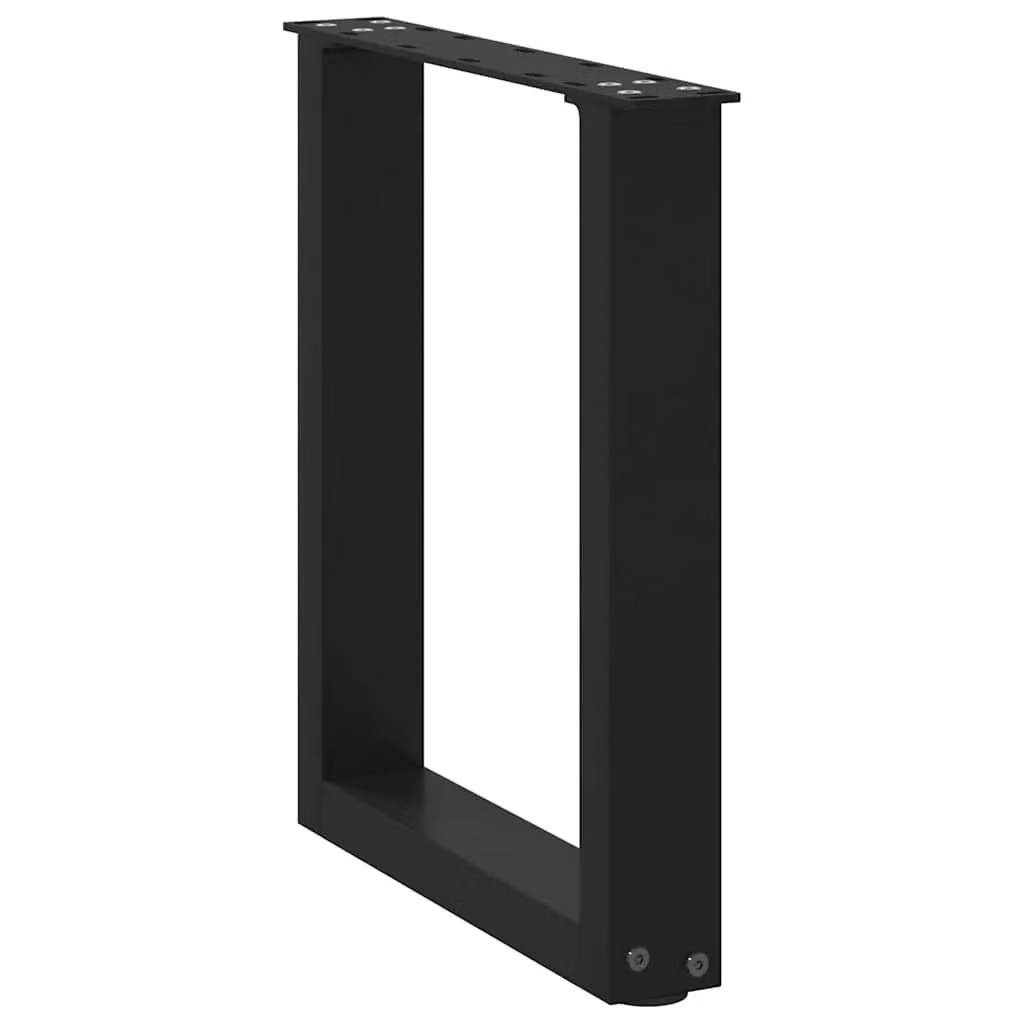 Berkfield Home U-Shaped Steel Coffee Table Legs, 2 Pieces, Black, W: 38 cm, H: 42-43 cm – 3