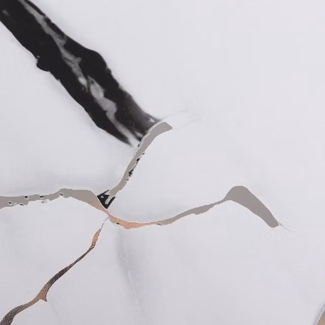 Livingandhome Set of 10 Self Adhesive Marble Wallpaper Wall Tile Stickers in White and Black
