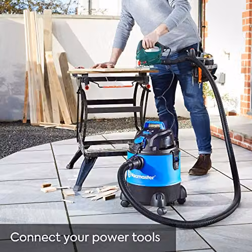 Vacmaster Multi 20 Wet and Dry Vacuum Cleaner with Power Take Off and Blow Function, Blue and Black, 20L – 4