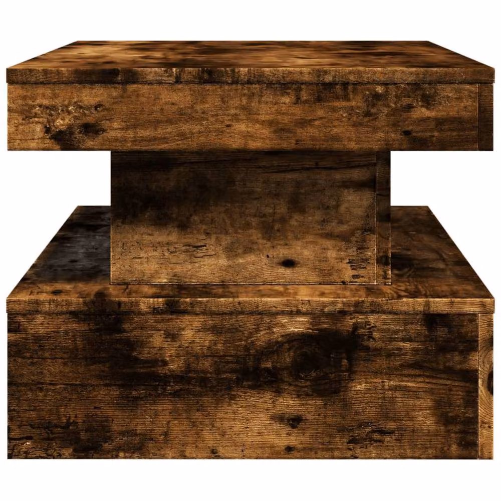 Berkfield Home Modern Coffee Table with LED Lights in Smoked Oak Brown, W/D/H: 90 x 50 x 40 cm – 6