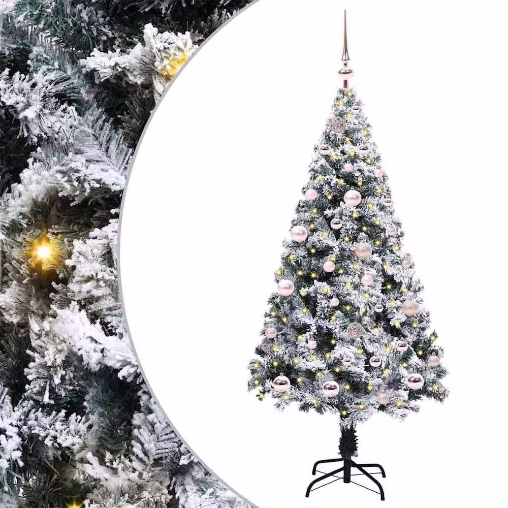 Berkfield Home Green Artificial Christmas Tree with 150 LEDs and Stand, Height: 150 cm – 2