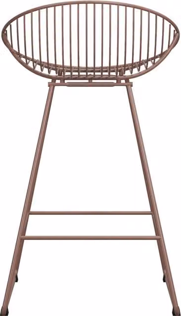 CosmoLiving CL Ellis Wire Counter Stool in Blush Pink