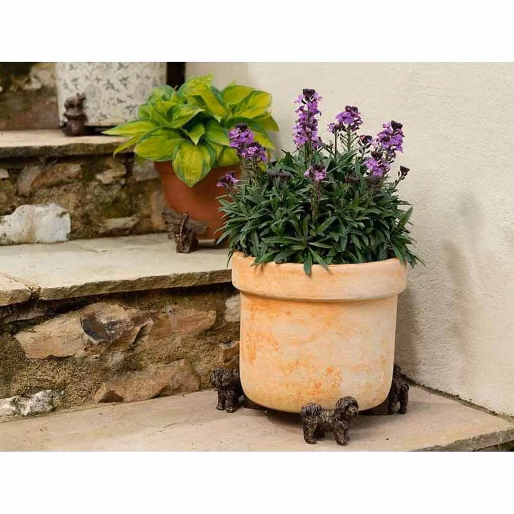 Jardinopia Shih Tzu Animal Themed Metal Plant Pot Feet in Bronze, Set of 3 – 5