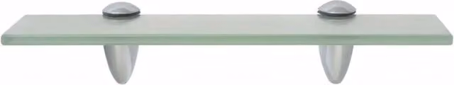 Berkfield Home Modern Floating Glass Shelves, 2 Pack, Clear, W: 30 cm, D: 20 cm