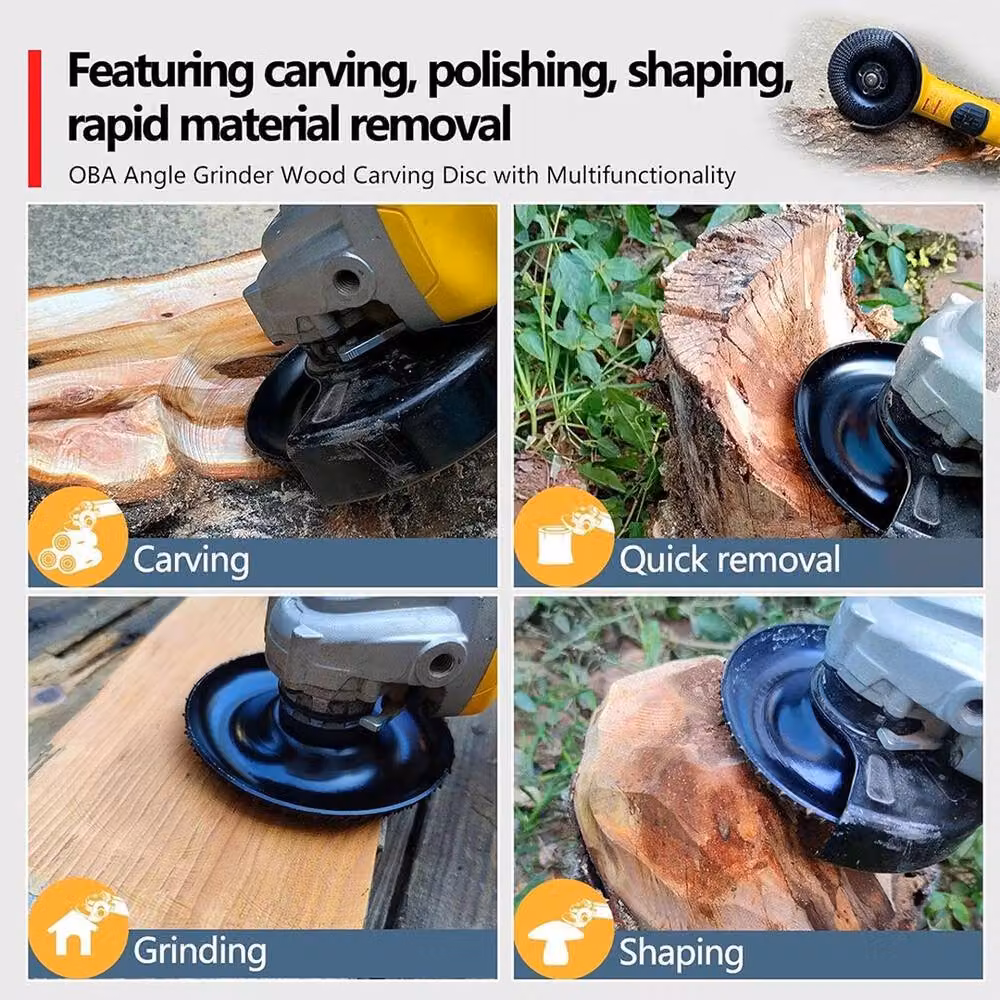 NESTLUNE Black Carbide Wood Sanding Carving Shaping Disc Grind Wheel Tool W: 520 mm, H: 10000 mm – 6