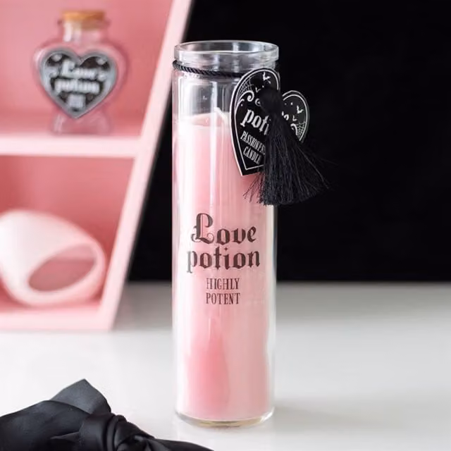 KDMK Love Potion Passionfruit Scented Candle in Pink Glass Tube, 70 g