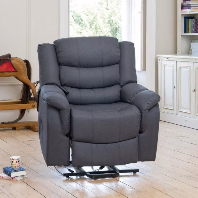 Artemis Home Colfax Electric Riser Recliner with Massage and Heat in Dark Grey