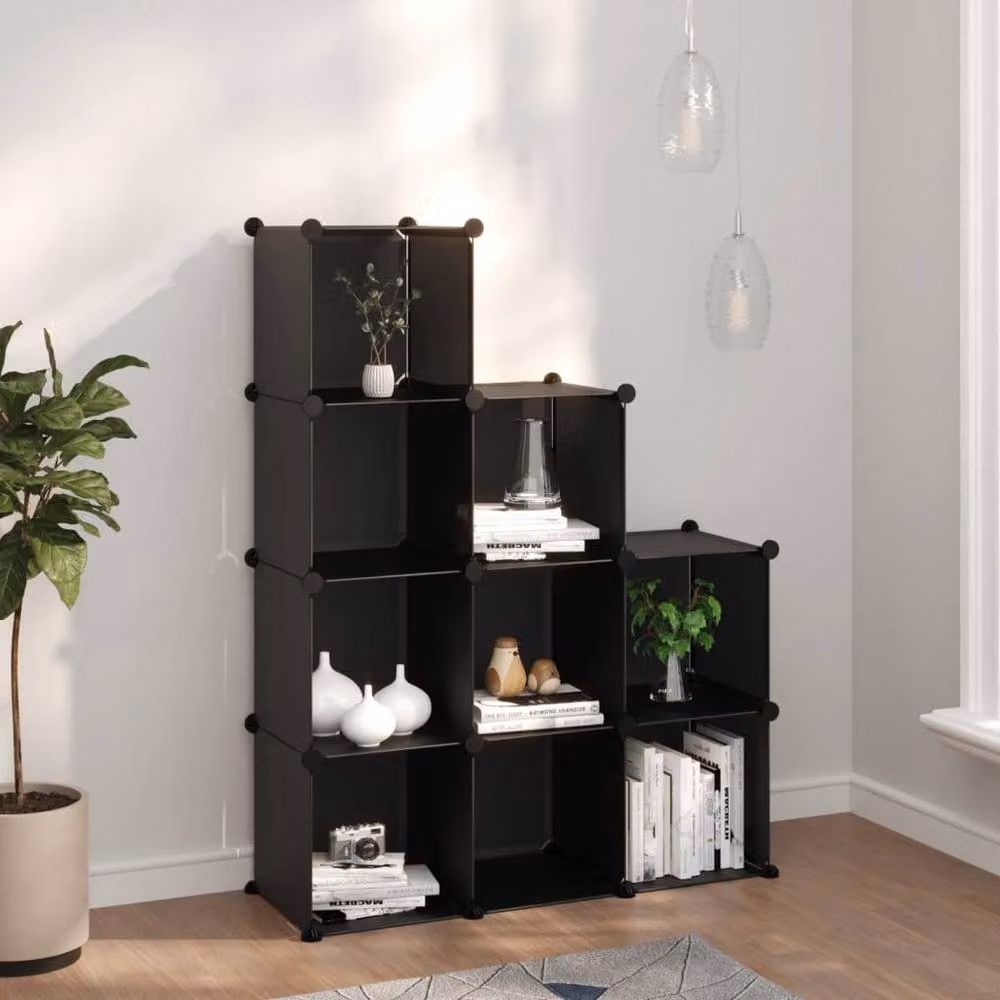 Berkfield Home 9-Cube Storage Organiser in Black – 2