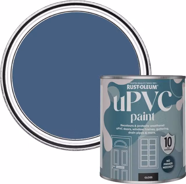 Rust-Oleum Gloss Finish UPVC Paint in Ink Blue, 0.75 l