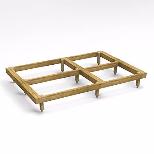 Powersheds Premium Wooden Shed Base with Pressure Treated Tanalised Timber Bearers, Brown
