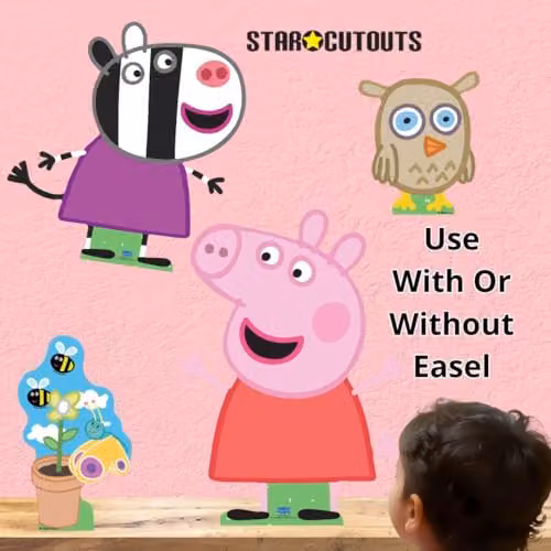 Star Cutouts Peppa Pig Friends Multi Pack Cardboard Cutouts, Multicolour, Height: 62 cm – 2