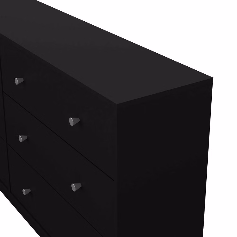 Wyld Haus Tainan Black Wide 6 Drawer Chest H 143.1 x W 68.3 x D 31.7 cm – 4