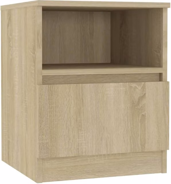 Berkfield Home Bed Cabinet in Sonoma Oak Tan, W/D/H: 40 x 40 x 50 cm