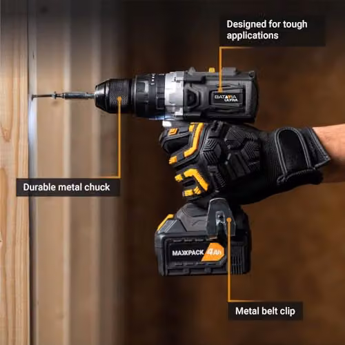 Batavia Maxxpack 18V Cordless Brushless Combi Drill 60 Nm, Black (Without Battery and Charger) – 2