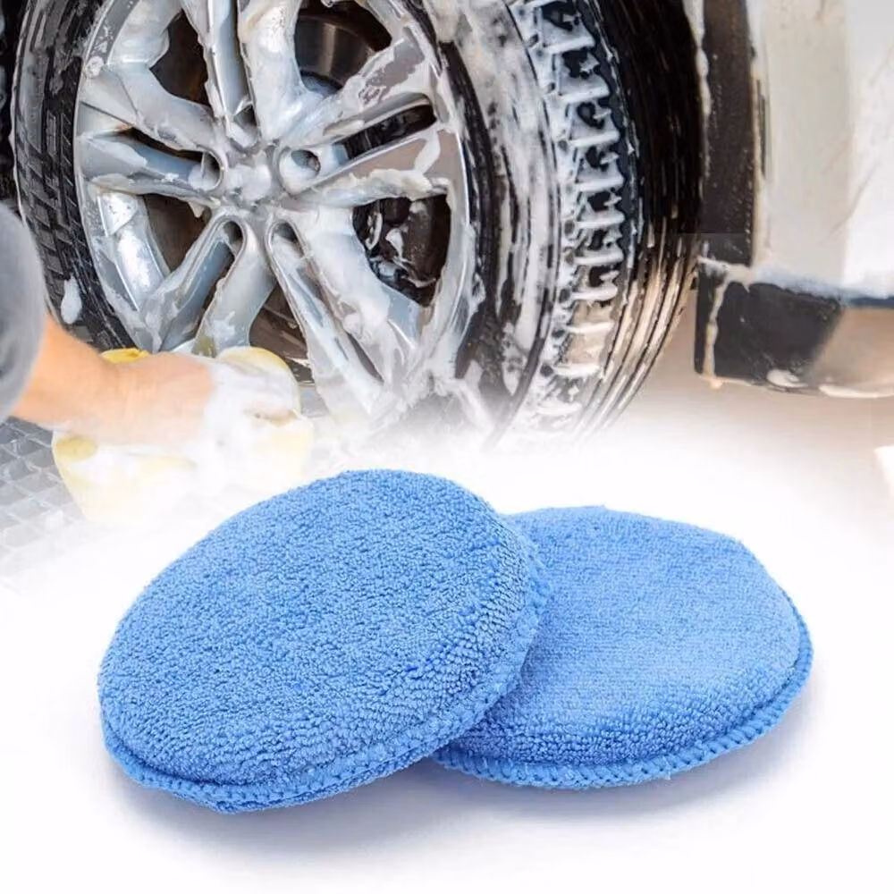 Spetlek 20 x Blue Microfiber Car Polishing Pads and Wax Applicator Foam, W/D/H: 100 x 15 cm – 5