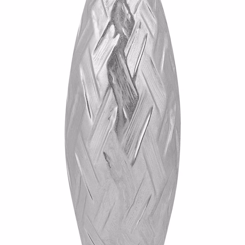 Wyld and Coco Silverstone Stoneware Bottle Vase, Silver, Height: 33 cm – 2