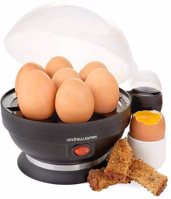Andrew James Egg Boiler with Timer in Black – 1