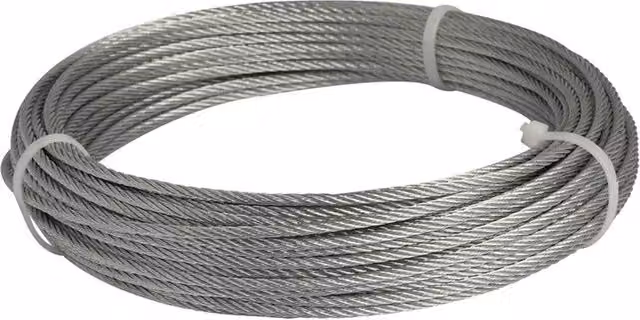 Chain Products Bright Zinc Plated Steel Wire Rope Reel, 5mm Diameter, 100m, Silver