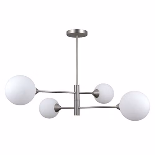 Netlighting Evora Modern 4 Light Multi Arm Semi Flush Ceiling Lamp G9 in Grey – 1