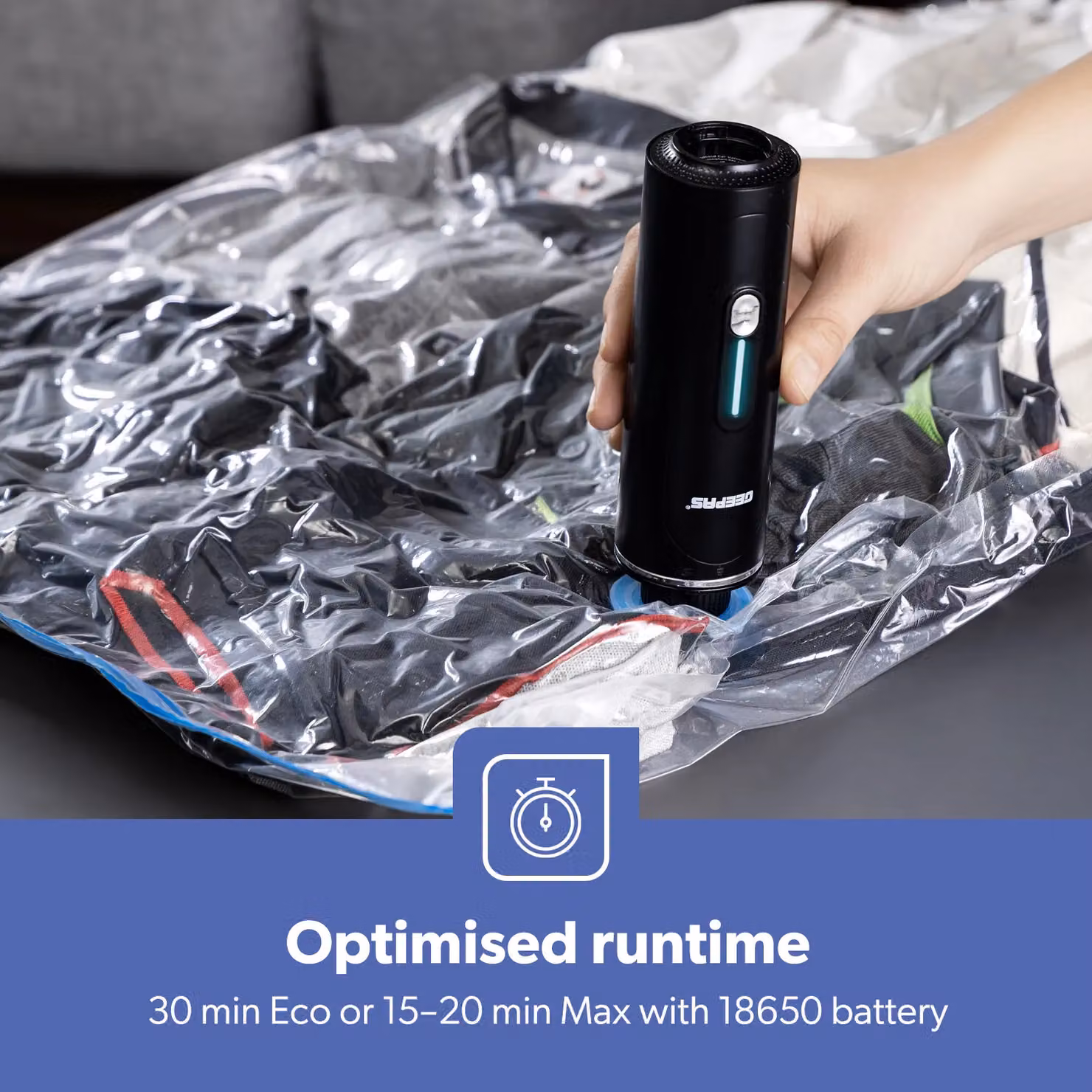 Geepas 4-in-1 Cordless Handheld Vacuum with Blower, Inflator and Deflator, 30 Minute Runtime, Black – 5