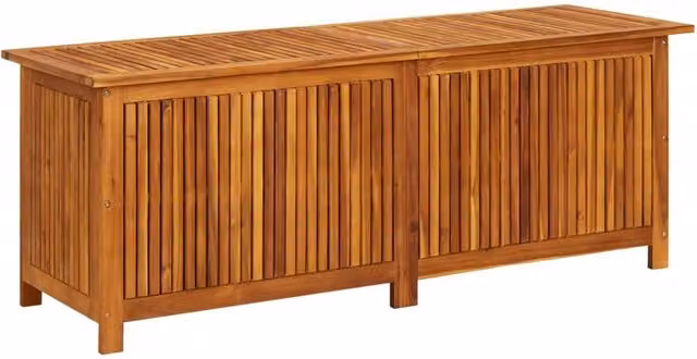 Berkfield Home Garden Storage Box in Brown Solid Oiled Acacia Wood W/D/H: 150 x 50 x 58 cm – 1