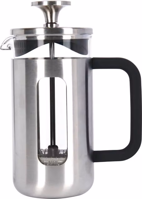 La Cafetiere Pisa Glass Cafetiere with Stainless Steel Frame, Grey/Black/Silver, Diameter: 13 cm