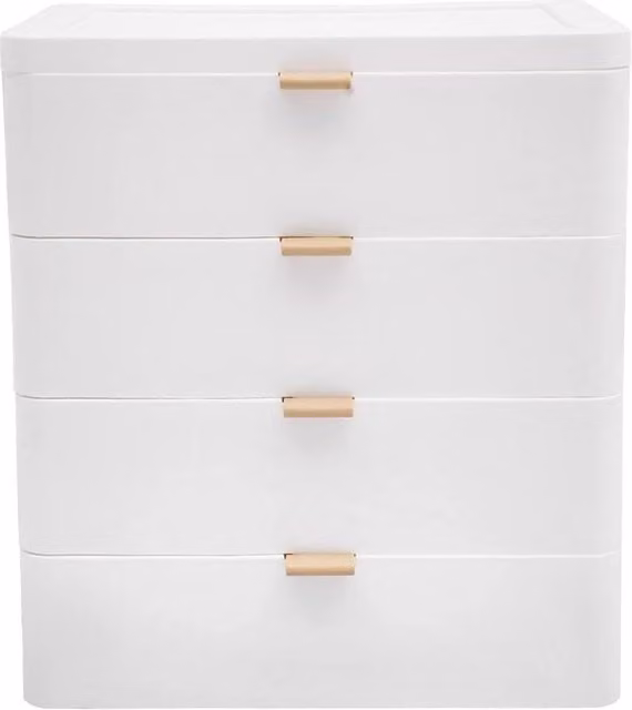 Kelvenix White Multi-Compartment Desktop Storage Box and Desk Organiser with Drawer