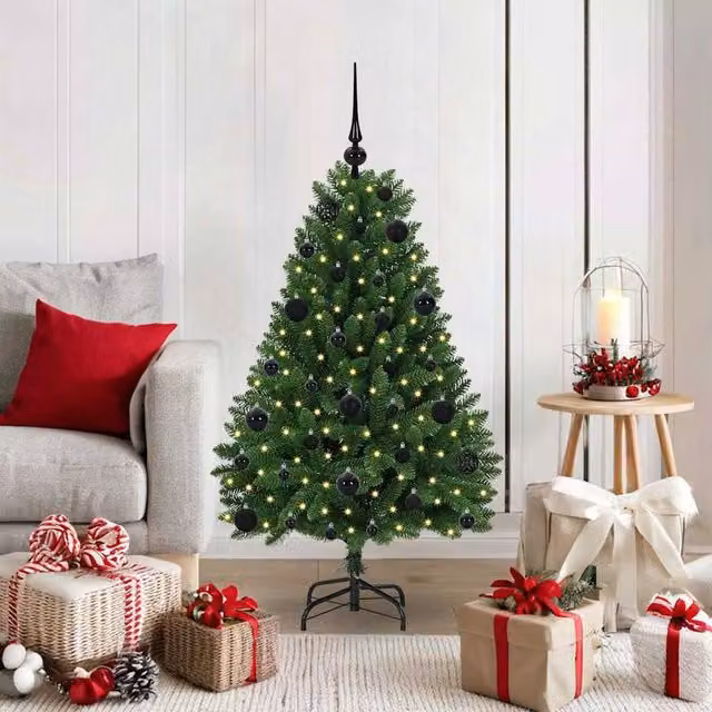 Berkfield Home Artificial Green Christmas Tree with Stand, Height: 120 cm – 1