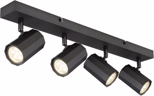 Globo Lighting Modern Adjustable Bar Ceiling Spotlight for 4x GU10 Bulbs in White or Grey – 4