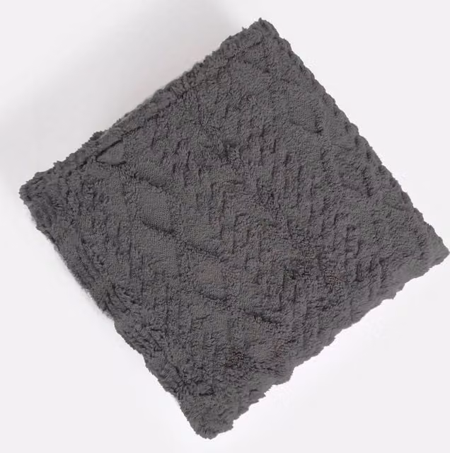 Kelvenix Grey Cable Knit Sherpa Fleece Blanket, W/D/H: 100 x 190 cm – 1