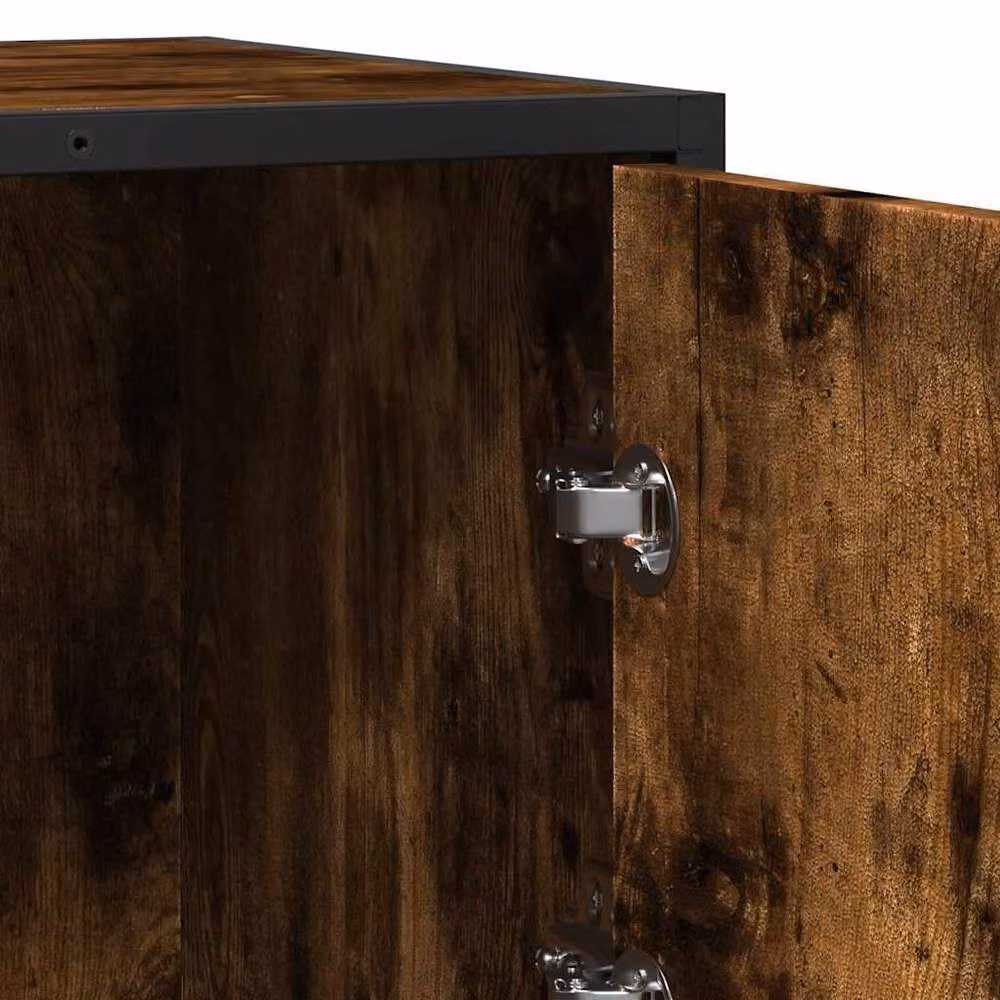 Berkfield Home Industrial Sideboard in Smoked Oak Brown, W/D/H: 68 x 35 x 76 cm – 5