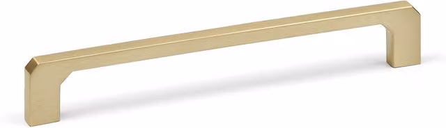 Handle & Home Brushed Gold Brass Slim Square Angled Kitchen Bar Handle