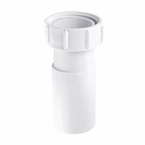 McAlpine 1" White Pipe Extension Piece T22L W/D/H: 18.0 x 5.8 x 18.0 cm