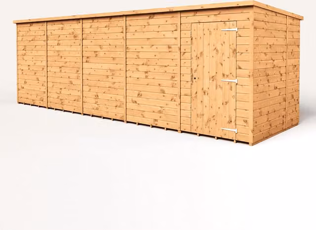 Empire Sheds Brown Pent Modular Garden Shed with Single Door and Window