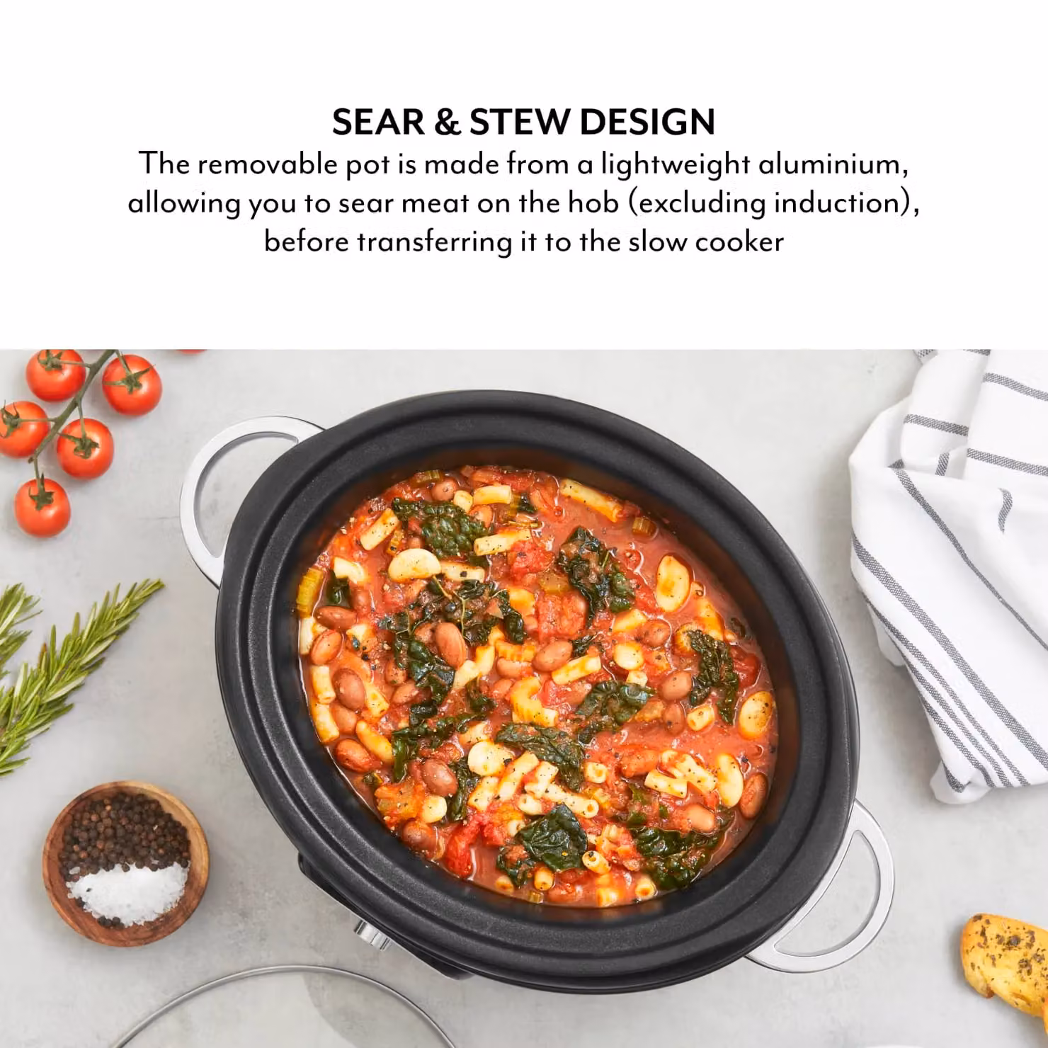 Tower Core Slow Cooker, 3.5 l, 200 W, Black, SLT16010BLK – 5