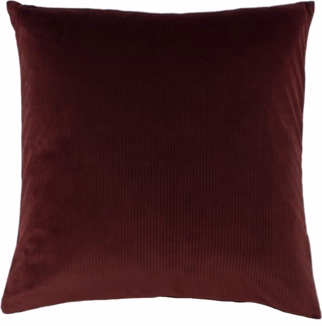 Make it a Home Aurora Square Velvet Feather Cushion in Red, W/D/H: 45 x 45 x 45 cm