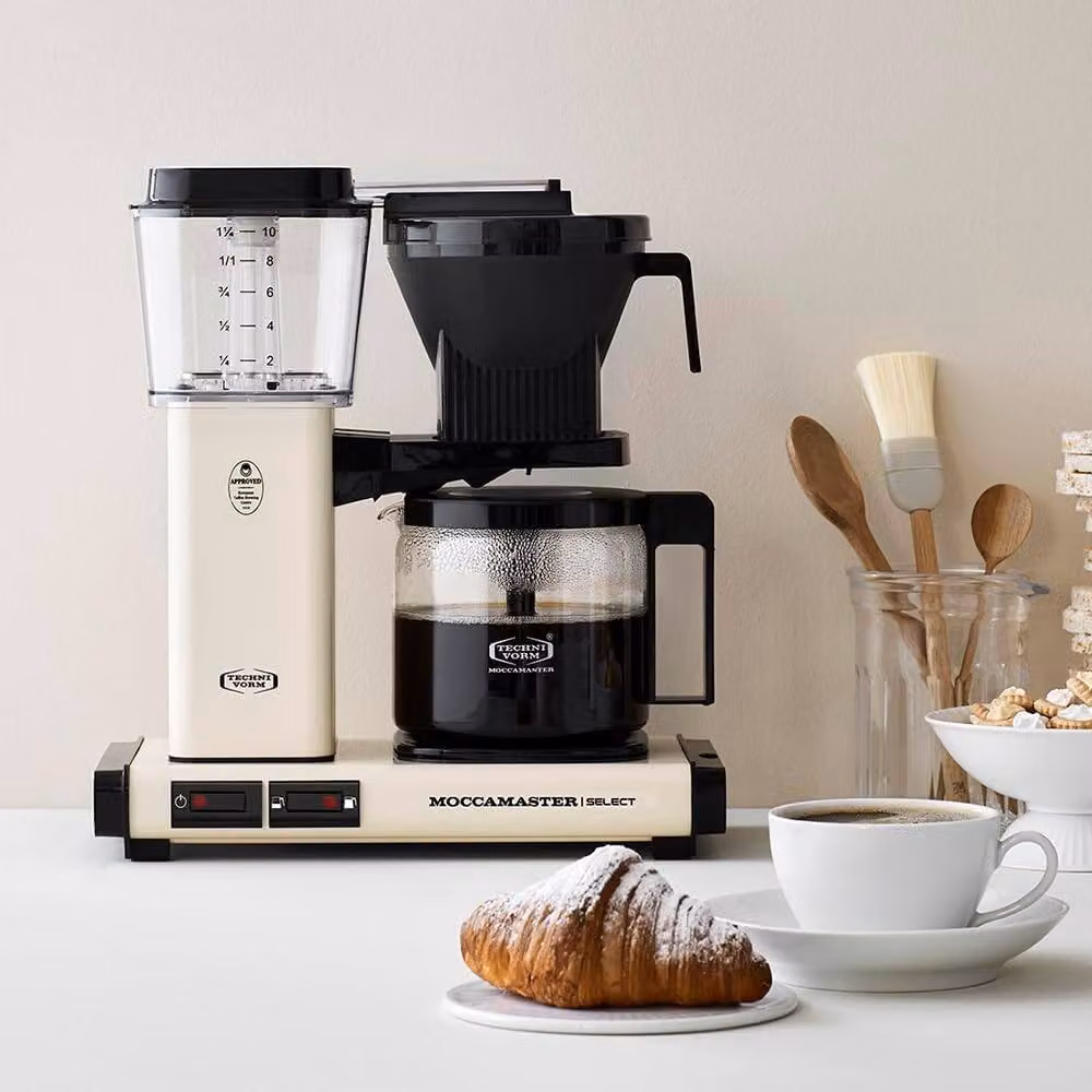 Moccamaster KBG Select Filter Coffee Machine with Glass Jug, White, 1.25 l – 7