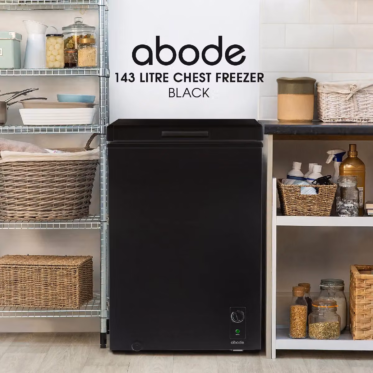 Abode 142L Freestanding Chest Freezer in Black – 4