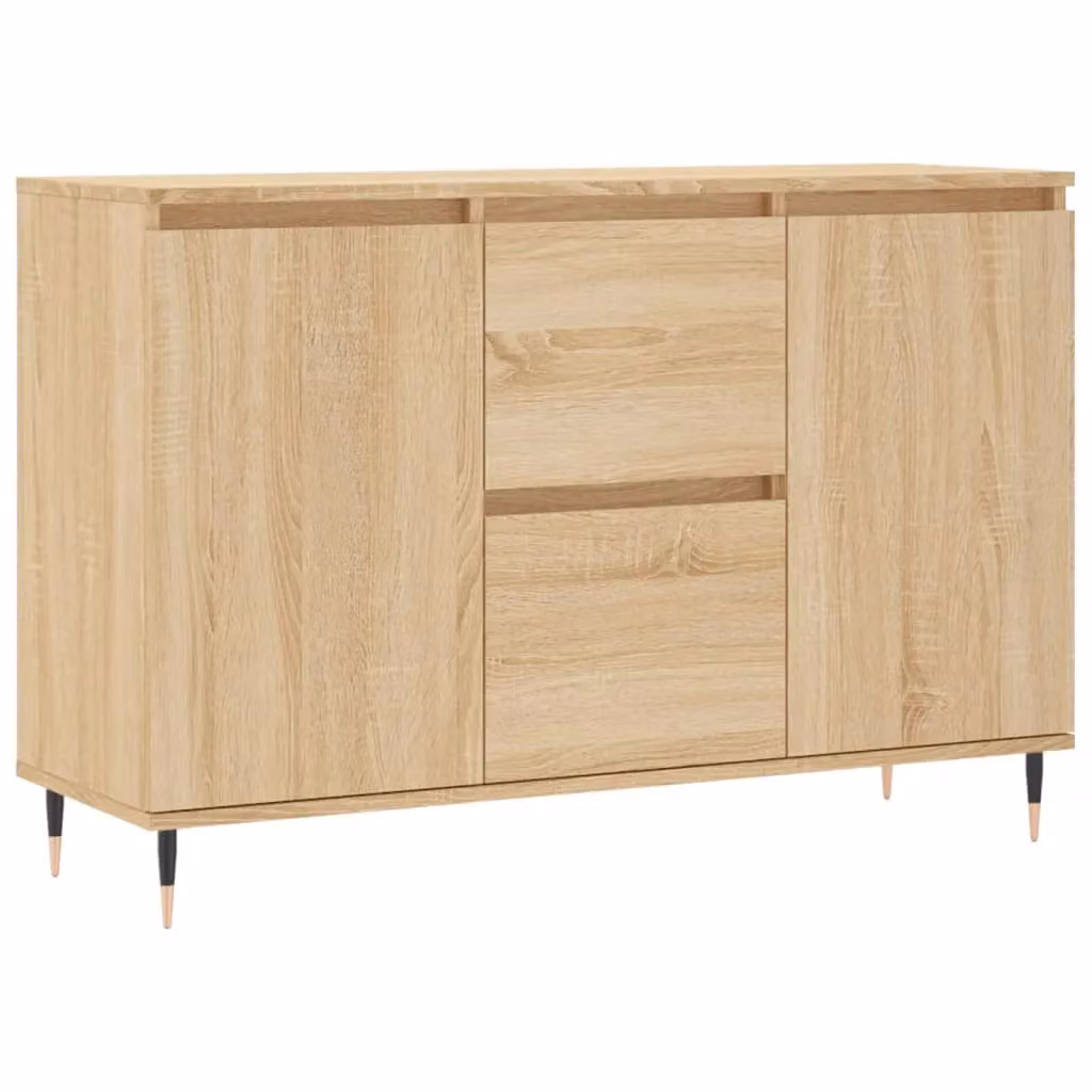 Berkfield Home Sonoma Oak Sideboard in Brown, W/D/H: 104 x 35 x 70 cm – 2