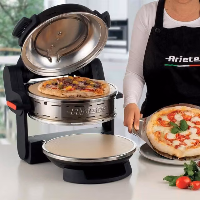 Ariete Double Pizza Oven in Black, 32 cm