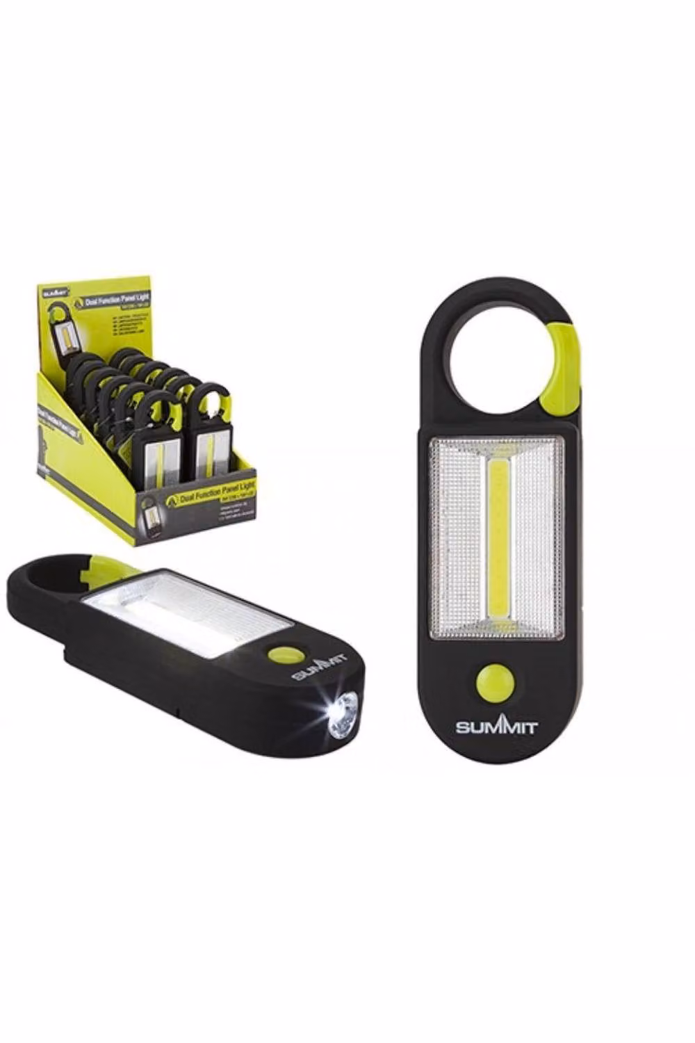 KDMD Summit 1W COB LED Integral Carabiner Floodlight, 2 Pack, Black – 2