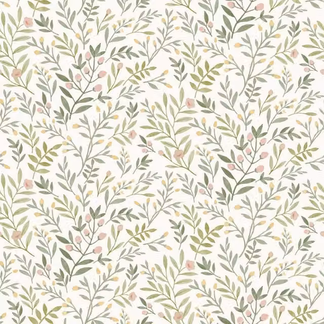 Grandeco Inia Leafy Trail Botanical Floral Textured Wallpaper in Multicolour