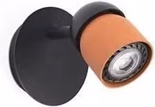 Netlighting Coco Modern Adjustable Wall Spotlight in Black and Terracotta with 1x GU10 Socket – 5